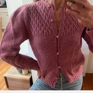 Vintage Austrian imparfait knit cardigan xs s
